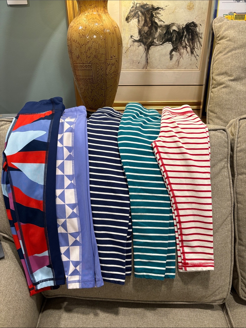 Hanna Andersson Mixed Striped & Patterned Leggings Pack - Multicolor